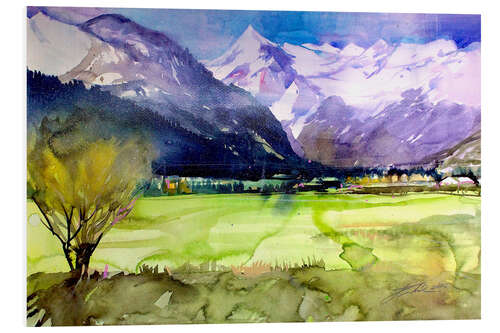 Foam board print View to Kitzsteinhorn