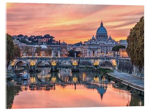 Akryylilasitaulu Rome in the evening