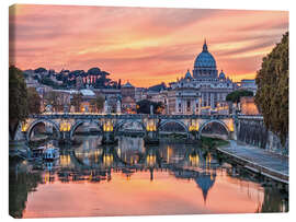 Canvas print Rome in the evening