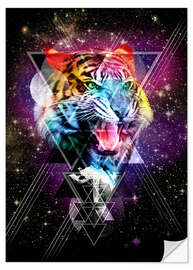 Muursticker Cosmic Tiger