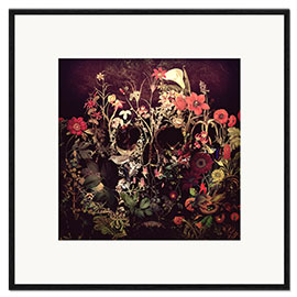 Impresión de arte enmarcada Bloom Skull