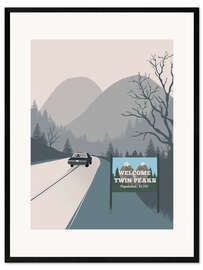 Impresión de arte enmarcada Welcome to Twin peaks - 2ToastDesign
