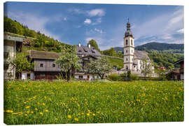 Canvas print Spring freshness in Ramsau in Upper Bavaria (Germany)