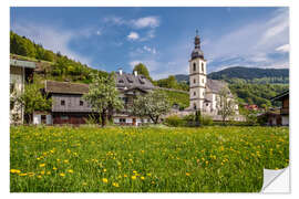 Adesivo murale Spring freshness in Ramsau in Upper Bavaria (Germany)