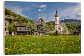 Tableau en bois Spring freshness in Ramsau in Upper Bavaria (Germany)