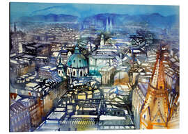 Magnettafel Wien Blick vom Stephansdom