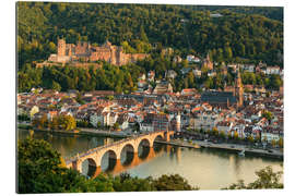 Gallery print View of the Old Town of Heidelberg from the Philosophenweg