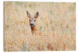 Wood print deer