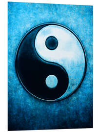 Quadro em PVC Yin Yang Scratchy Blue