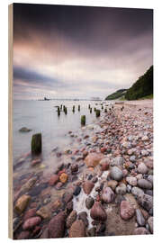 Hout print Stormy Morning (Sellin / Rügen)