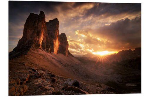 Gallery Print Drei Zinnen Dolomiten Sonnenuntergang