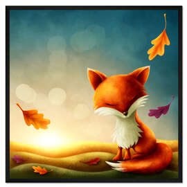 Gerahmter Kunstdruck Kleiner roter Fuchs