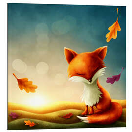 Tableau en plexi-alu Petit renard roux