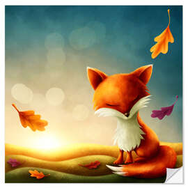 Wall sticker Little red fox