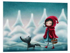 Obraz na PCV Little Red Riding Hood in Winter Wonderland