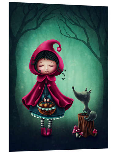 Tableau en PVC Le petit chaperon rouge et le loup