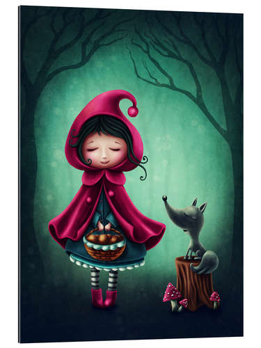 Galleritryck Little Red Riding Hood in the woods