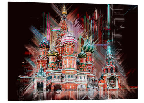 Foam board print Moscow Basilica Cathedral