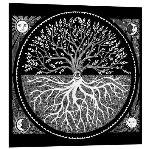 Foam board print Druid tree of life