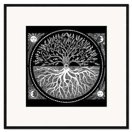 Plakat artystyczny premium w ramie Druid tree of life