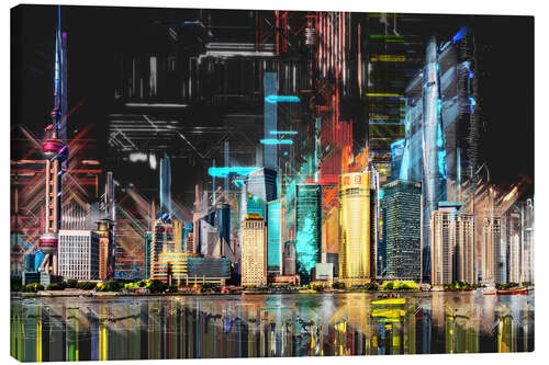 Canvas print Shanghai Skyline