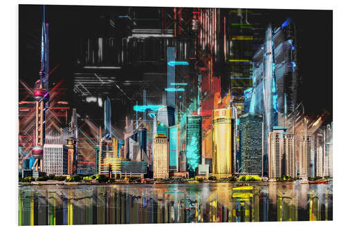 PVC print Shanghai Skyline