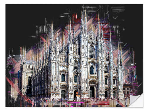 Adesivo murale Duomo di Milano the Cathedral of Milan