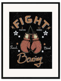 Ingelijste kunstdruk boxing match