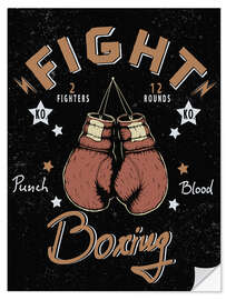 Wall sticker boxing match