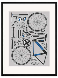 Gerahmter Kunstdruck Bike Skelett