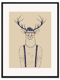 Gerahmter Kunstdruck Heiko Hirsch... Hipster