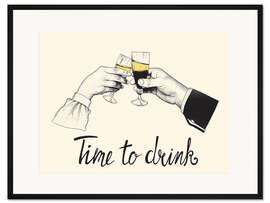 Gerahmter Kunstdruck Zeit zu trinken
