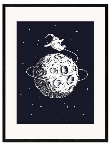 Gerahmter Kunstdruck Flug um den Mond