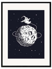 Framed art print Flight around the moon