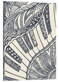 Magnettafel Florale Klaviertasten