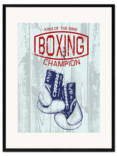 Impresión de arte enmarcada King of the ring (inglés)