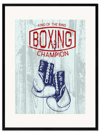 Impresión de arte enmarcada King of the ring (inglés)