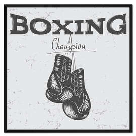 Gerahmter Kunstdruck Boxing Champion