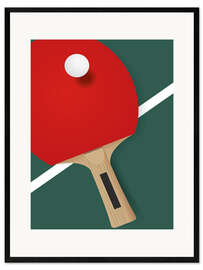 Stampa artistica con cornice Table tennis - minimalist