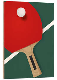 Quadro de madeira Table tennis - minimalist