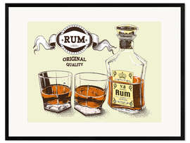 Framed art print Vintage rum