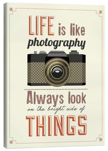 Quadro em tela Life is photography
