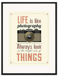 Gerahmter Kunstdruck Leben ist Fotografieren