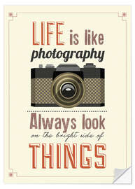 Selvklebende plakat Life is photography