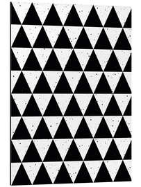Magnettafel Berge und Täler schwarzweiß