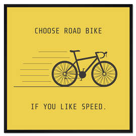 Gerahmter Kunstdruck Rennrad für Sprinter