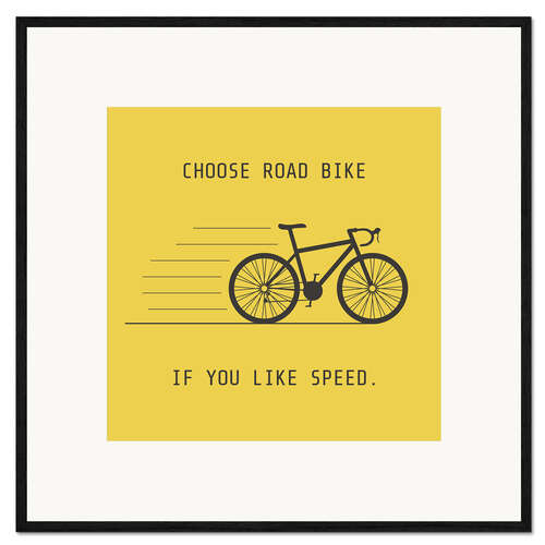 Framed art print Road bike for sprinters