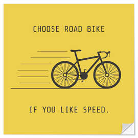 Selvklebende plakat Road bike for sprinters