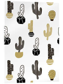 Akrylglastavla Cacti pattern