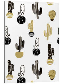 Aluminium print Cacti pattern